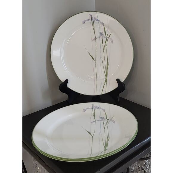 Vintage Corelle Shadow Iris (Qty 3) Dinner Plates 10 1/4" Round Purple Floral - Picture 6 of 14